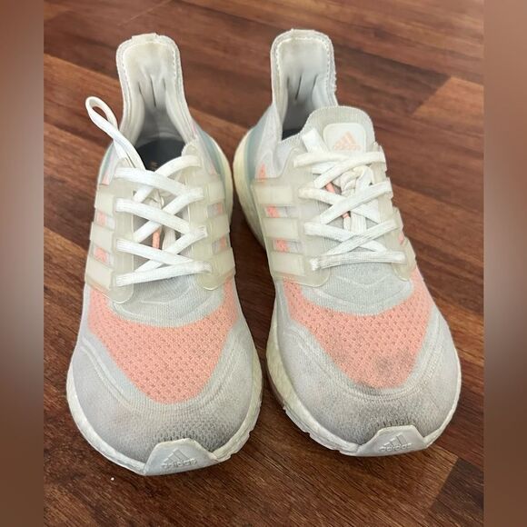 Adidas Boost White and Pink Sneakers size 7.5 - Picture 5 of 9